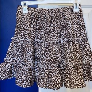 Cheetah print ruffle skirt